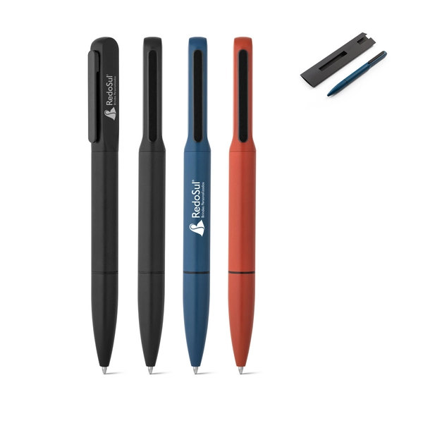 RD 91785-Caneta personalizada em alumínio com iluminação no clipe RD 91785-Caneta personalizada em alumínio com iluminação no clipe
